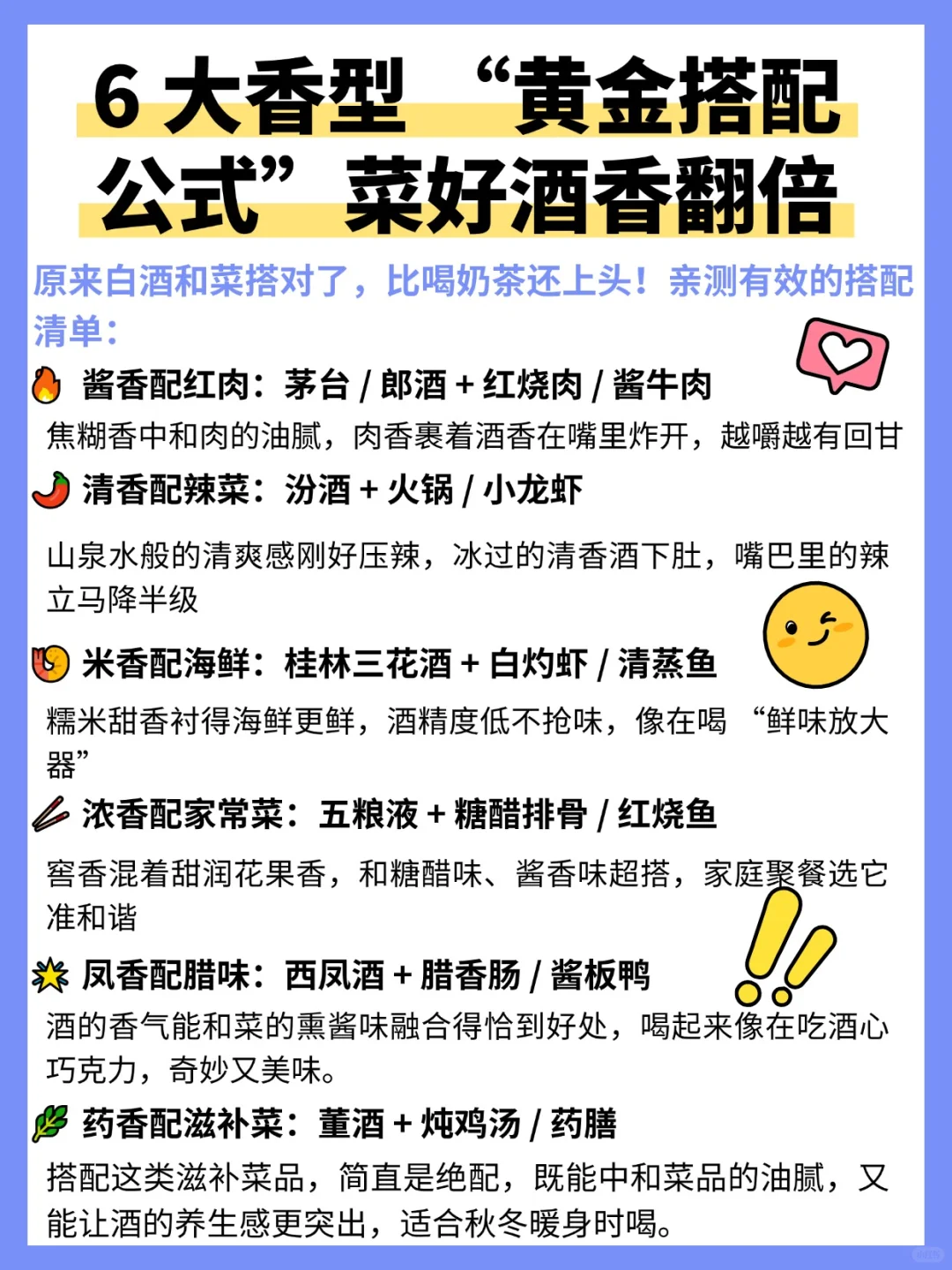 白酒配菜绝了！6 大香型 “黄金搭配公式”