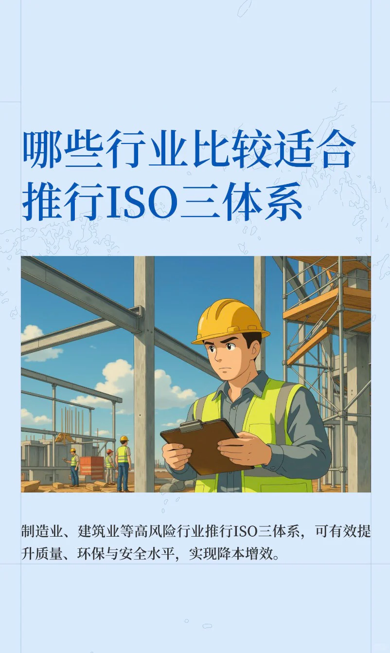 哪些行业比较适合推行ISO三体系