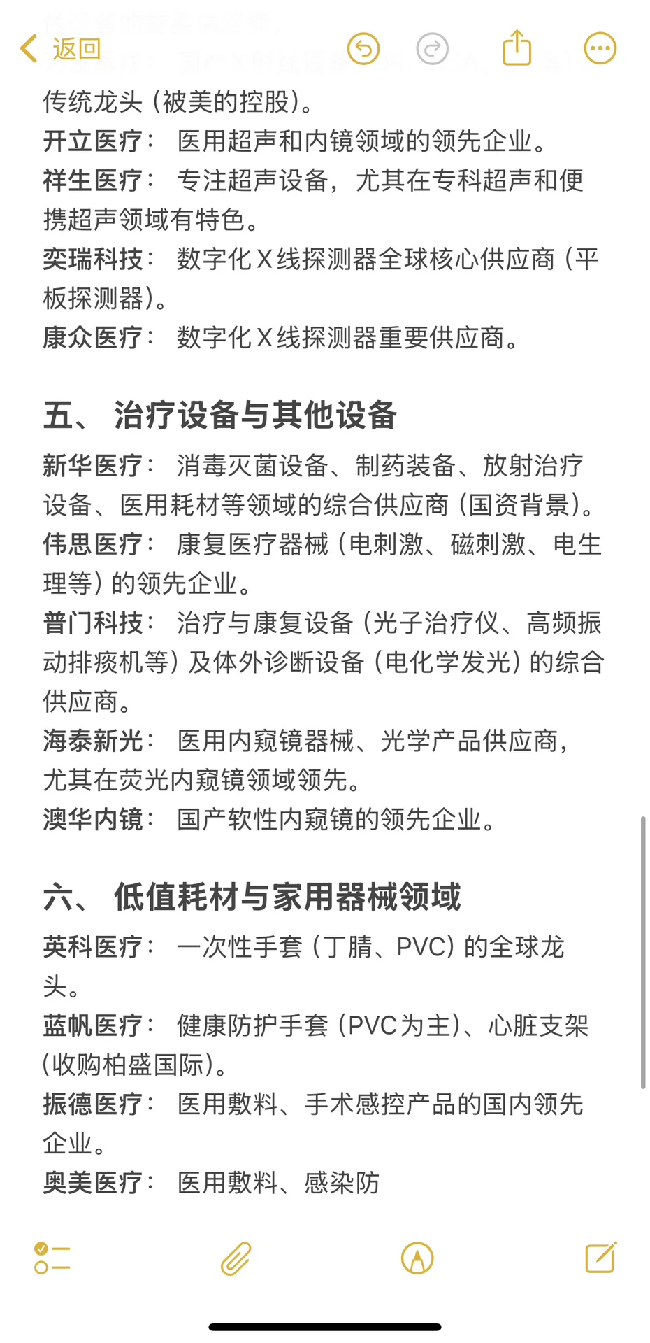 中国医疗器械行业领军及代表性企业