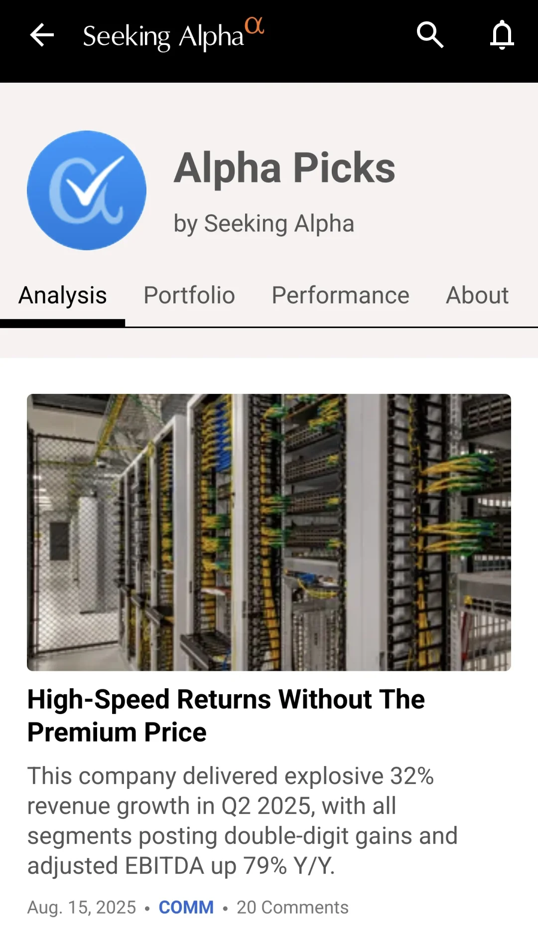 Seeking Alpha Picks 2025.08.15新增企业
