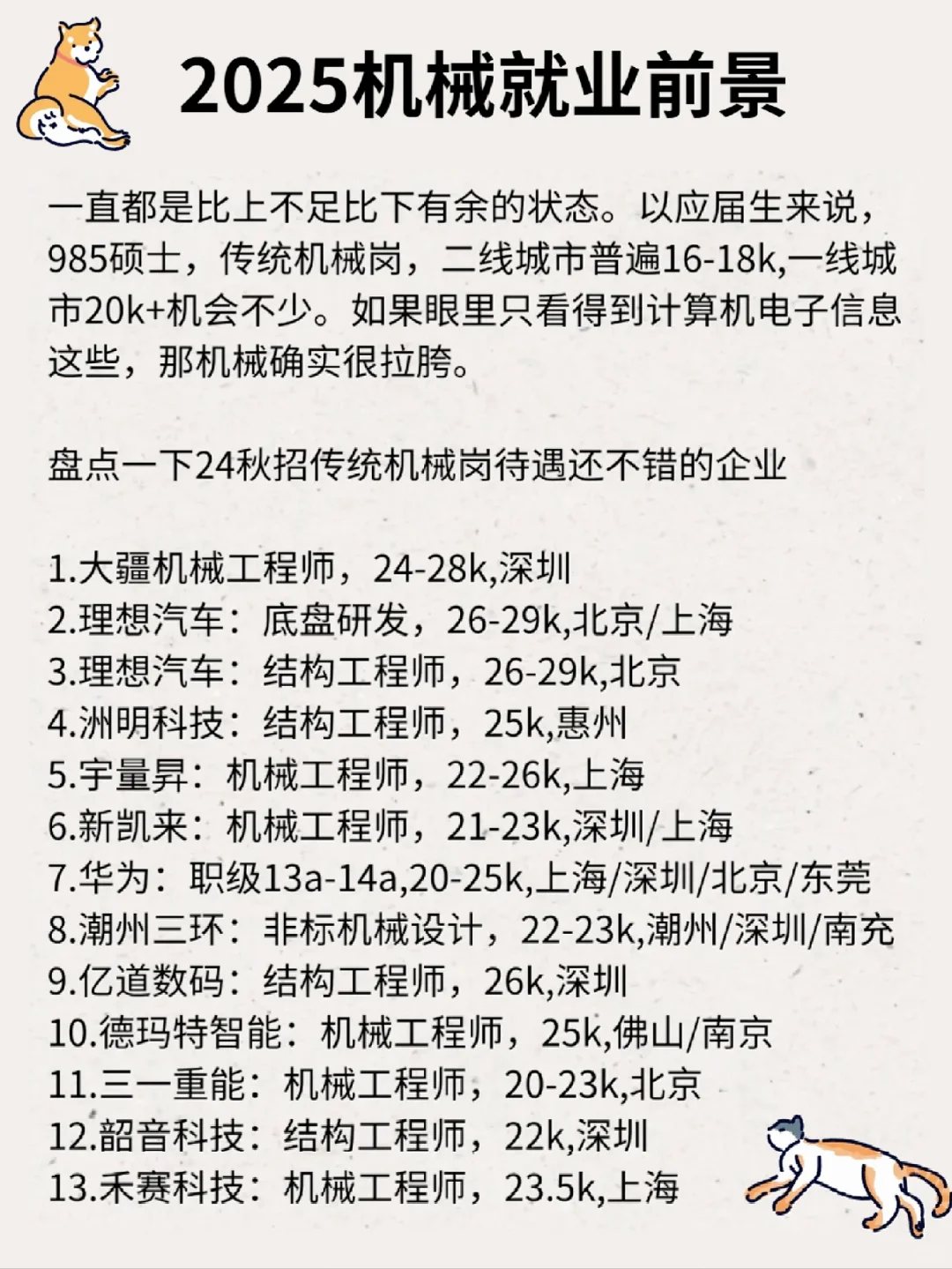学机械的一定要去试试的顶级企业！