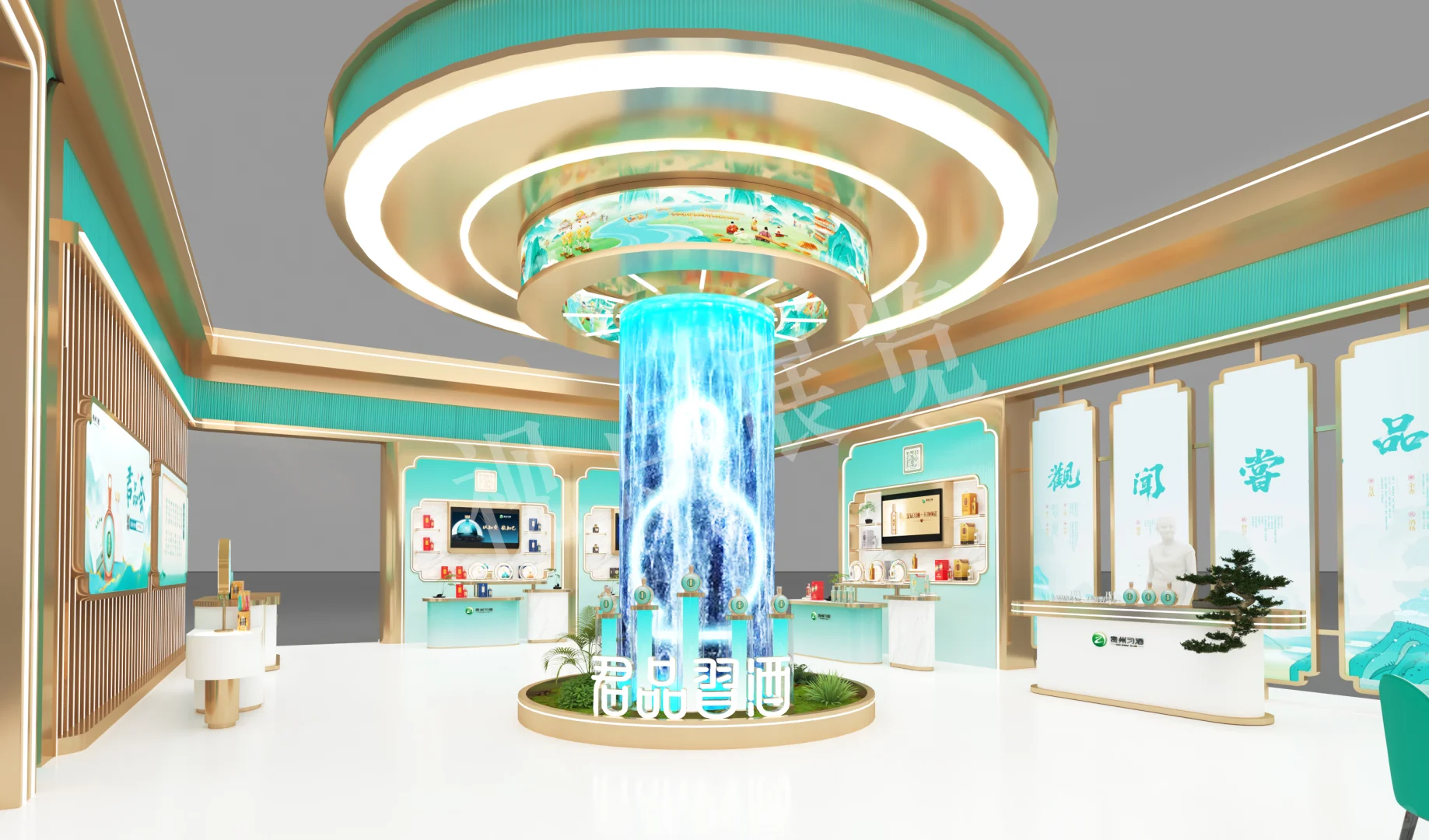 高端白酒展台这样设计?3秒吸睛！