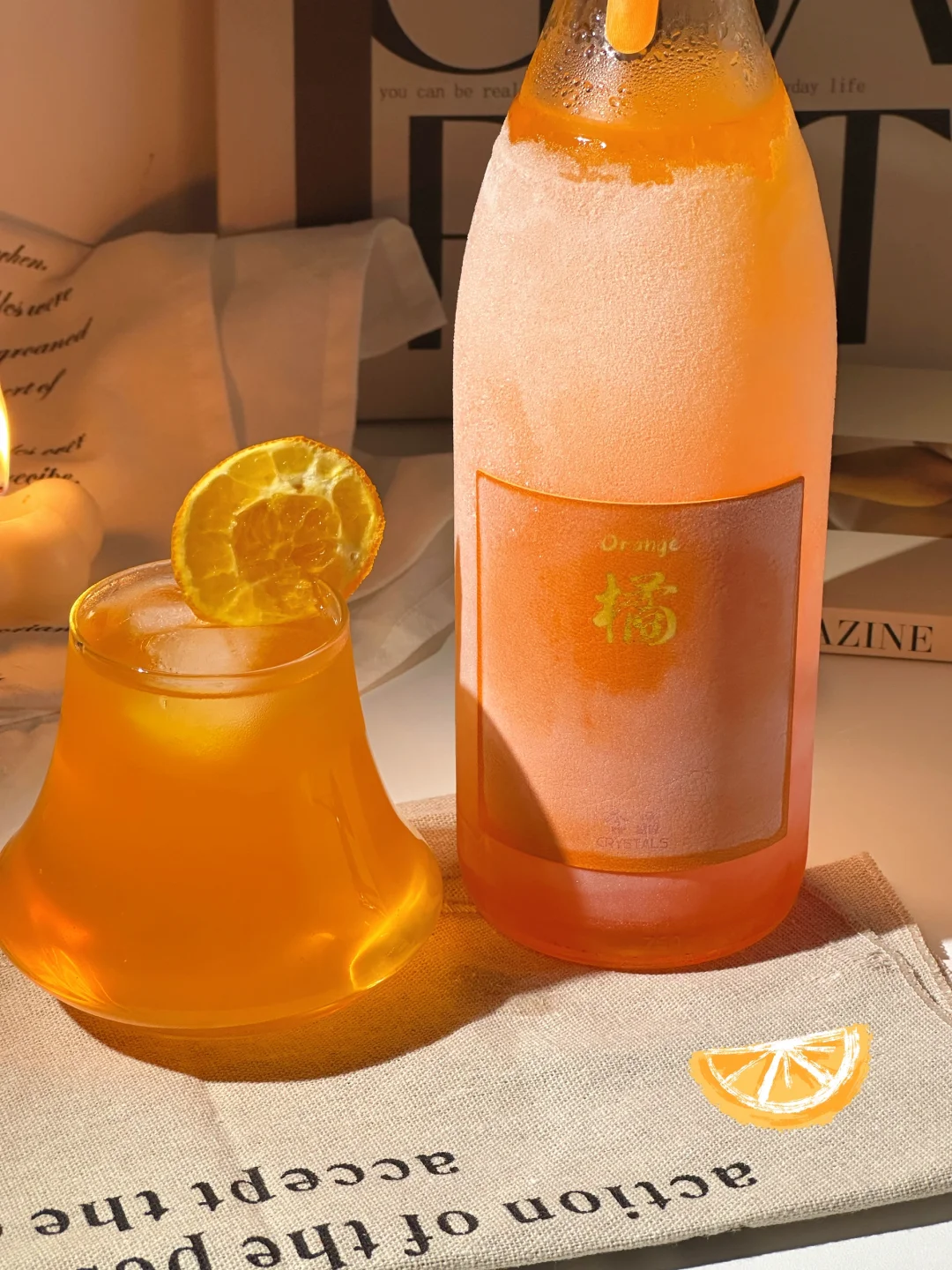 这瓶橘子酒好喝到我直接拍大腿啊！！