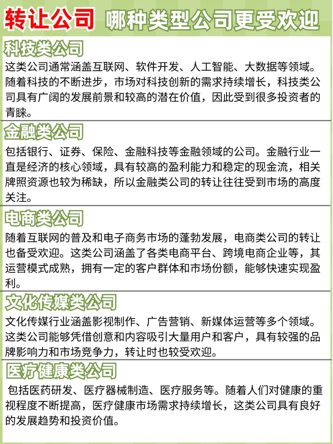 转让公司，哪种类型的公司会更受欢迎呢？