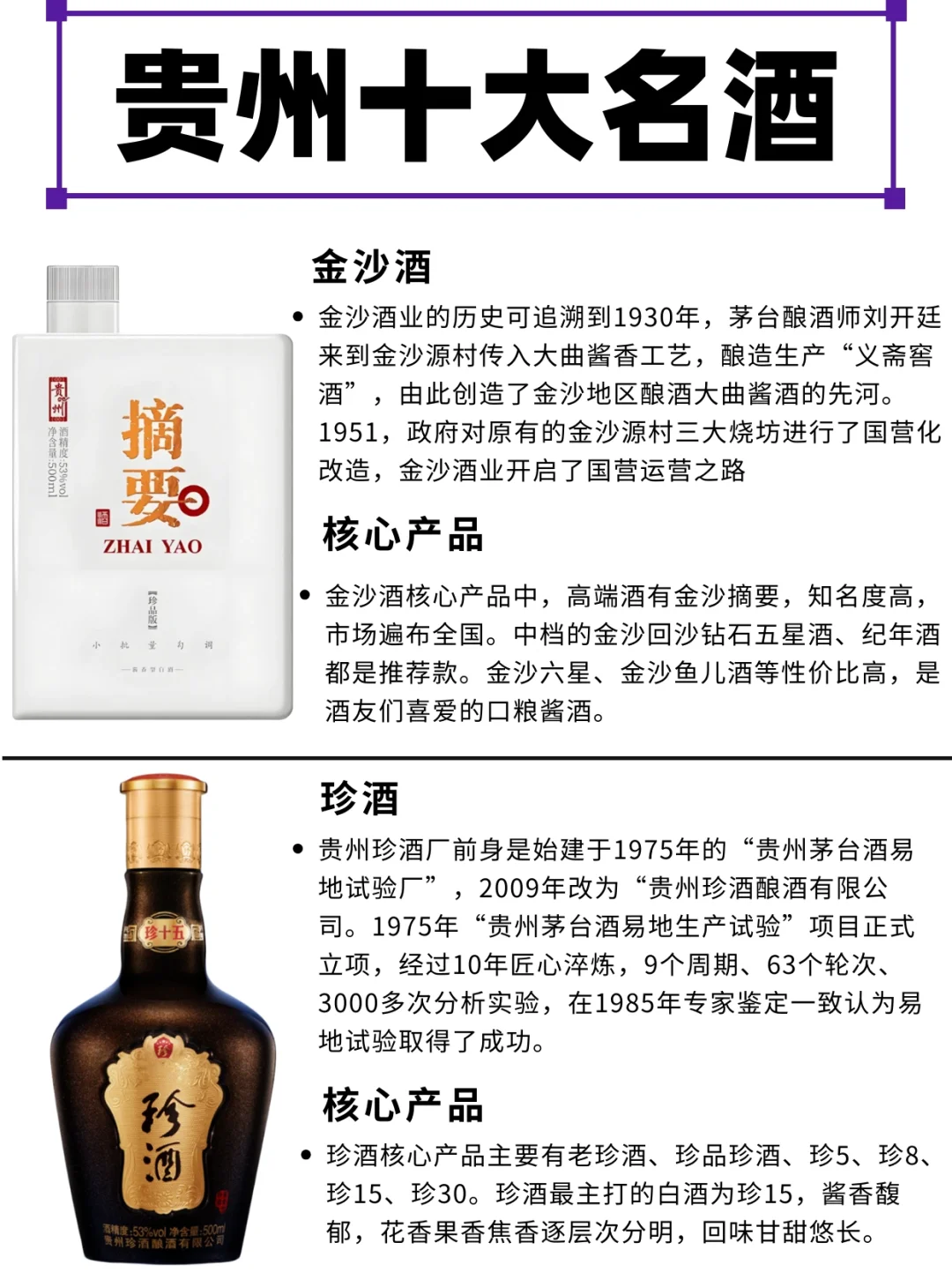 贵州十大名酒?核心产品有哪些？