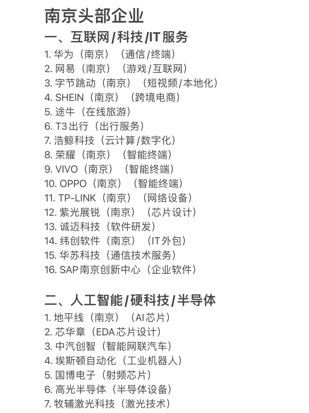 南京值得去的头部企业