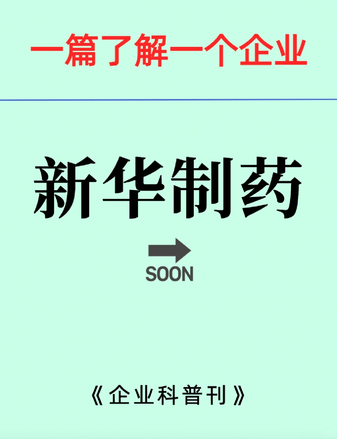 3分钟看懂一家企业《新华制药》