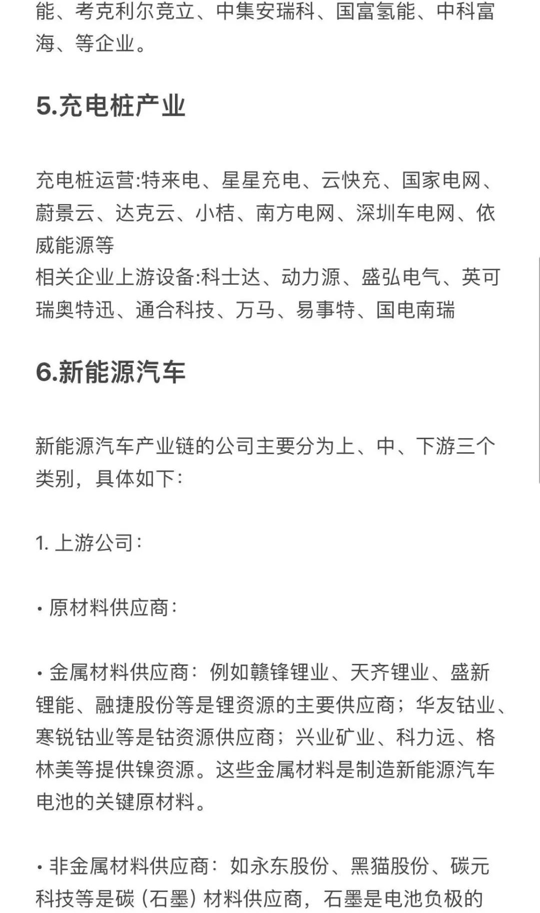 新能源六大行业行情，独角兽企业汇总