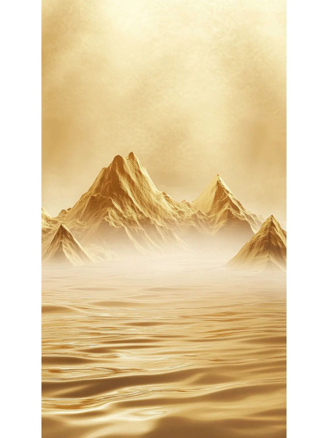 金色系|金山水面中式电商背景