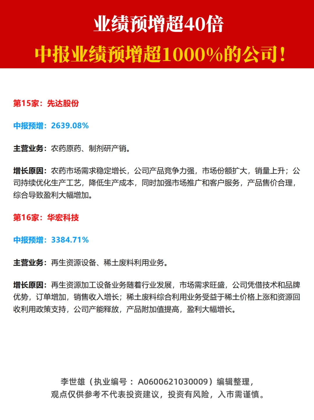 暴涨4011%！25年中报业绩预增超1000%的公司