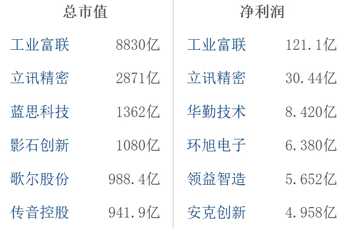 大A消费电子行业龙头