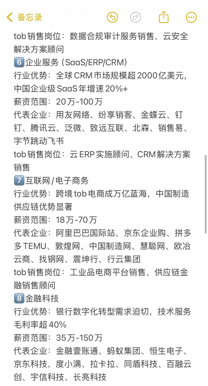转行做销售，前景好且能赚钱的13大高薪行业