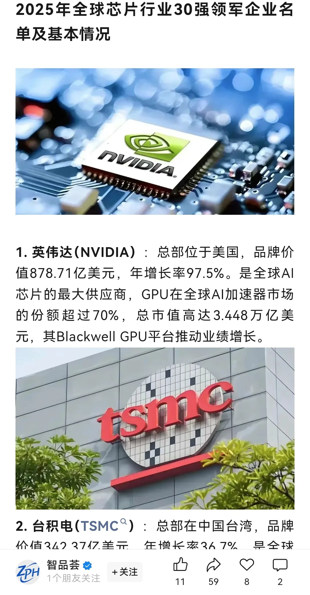 全球最赚钱的芯片行业30强企业！