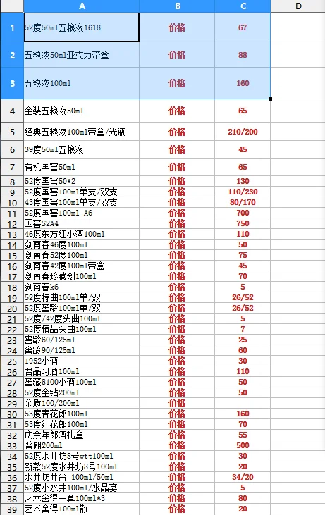 各种小酒小黄鱼