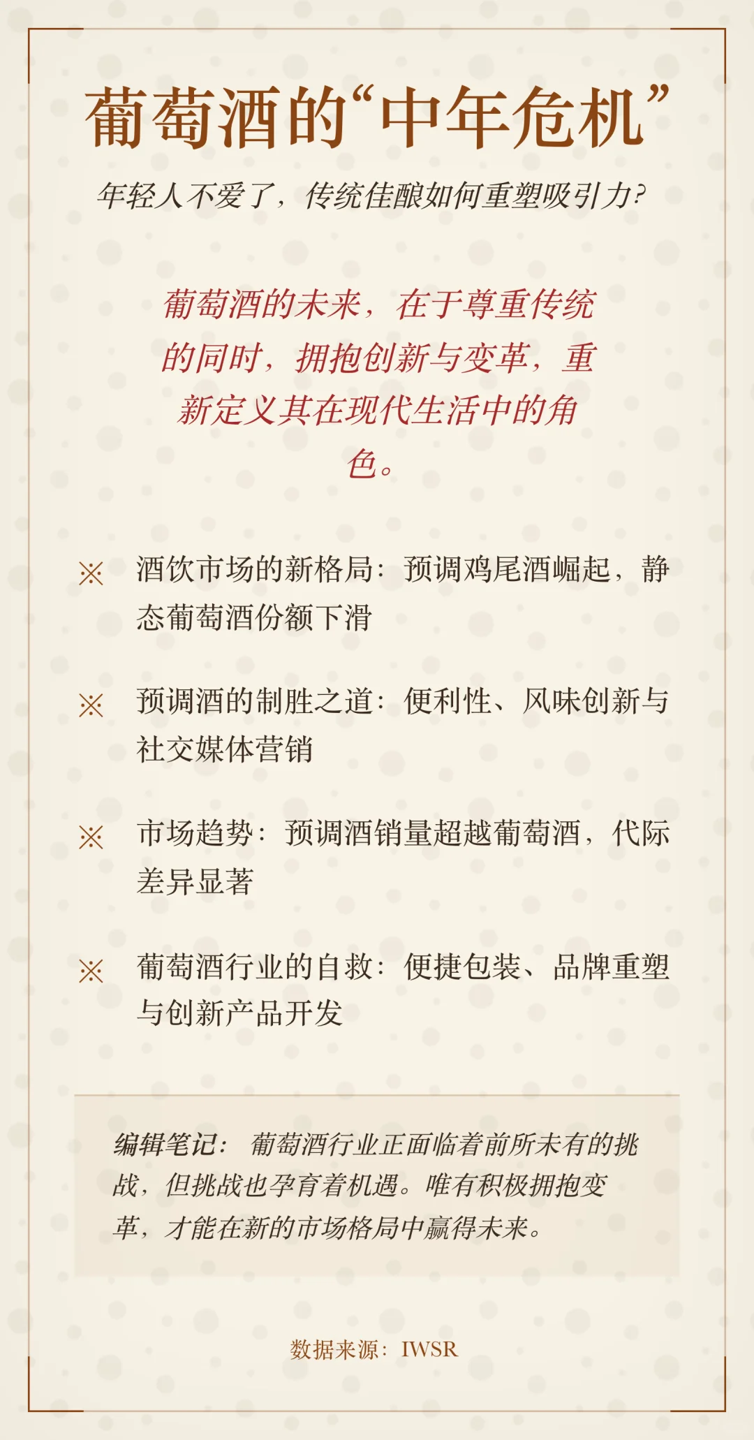 葡萄酒的“中年危机”，年轻人不爱了