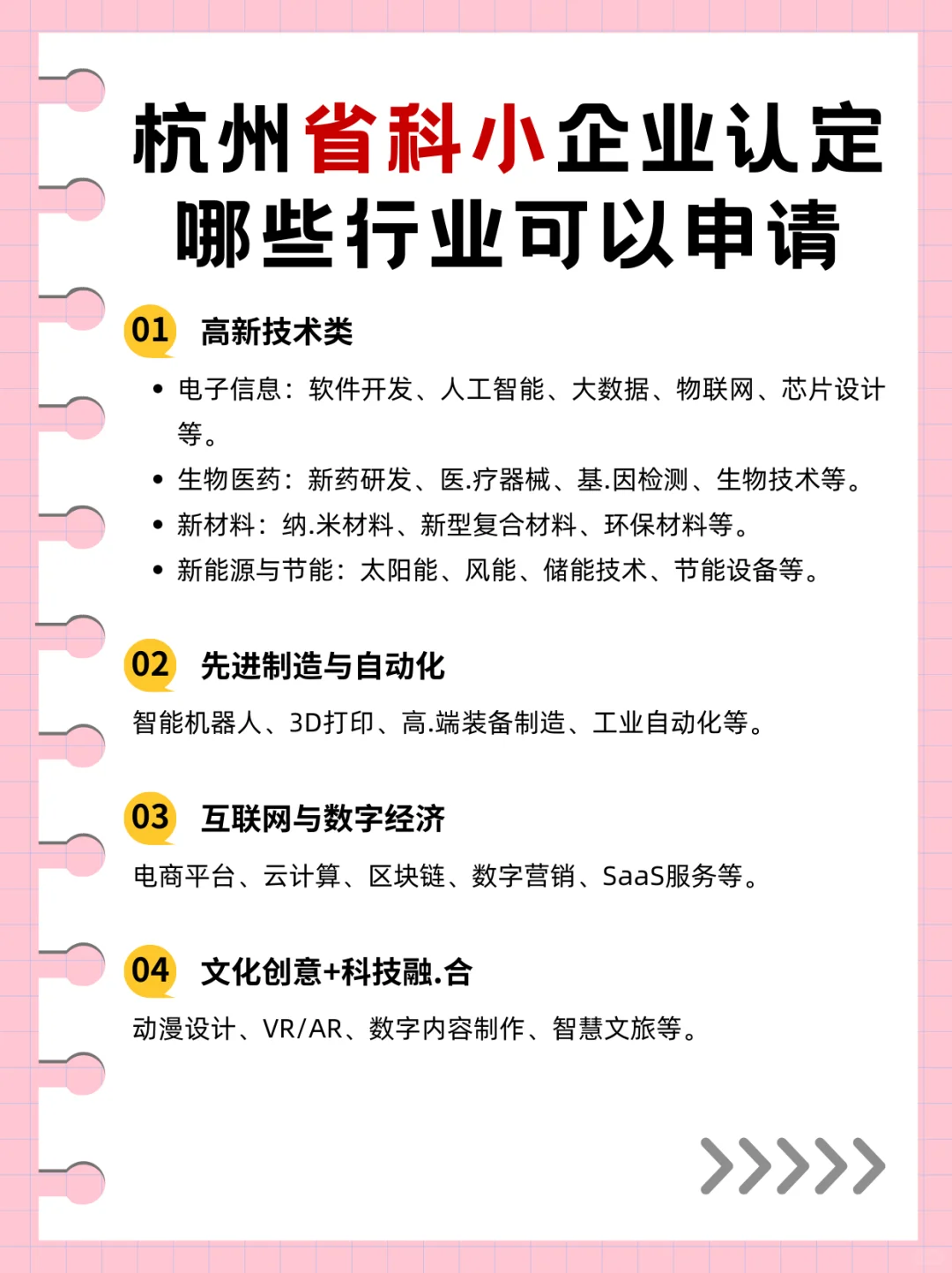 杭州省科小企业认定｜哪些行业可以申请❓️