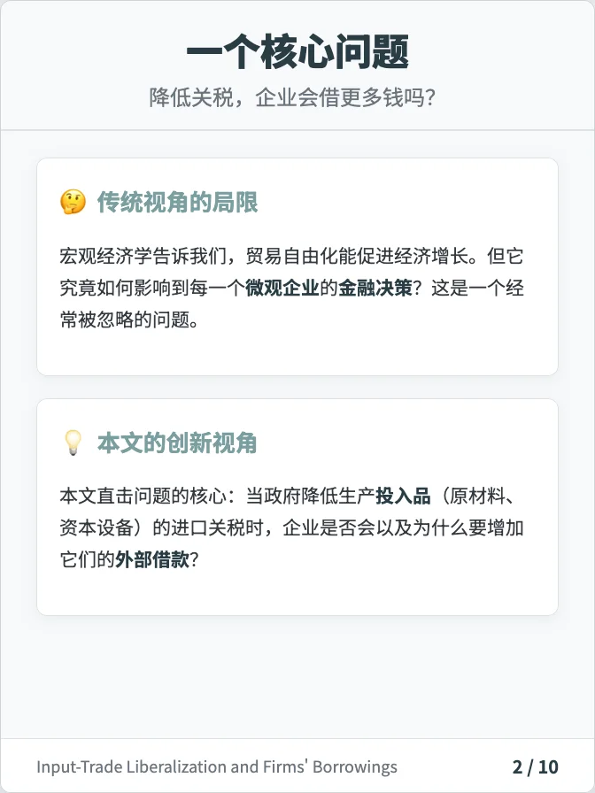 68 投入品贸易自由化对企业借款的影响 JCE