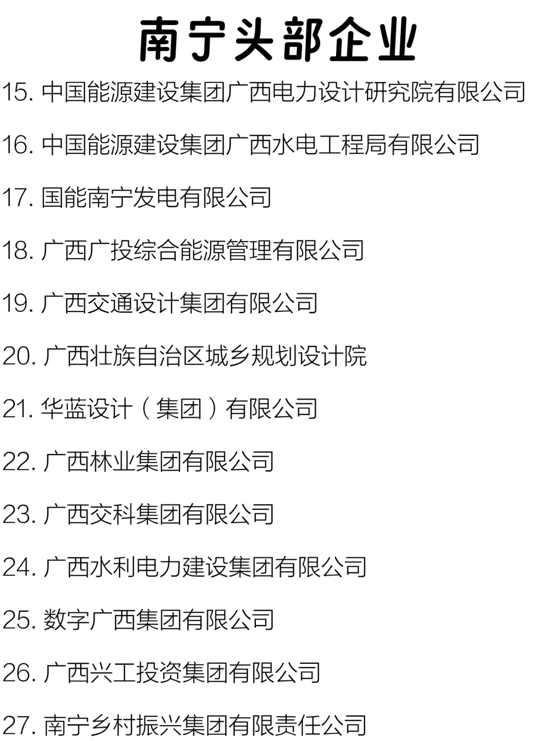 南宁优质企业大盘点来啦～