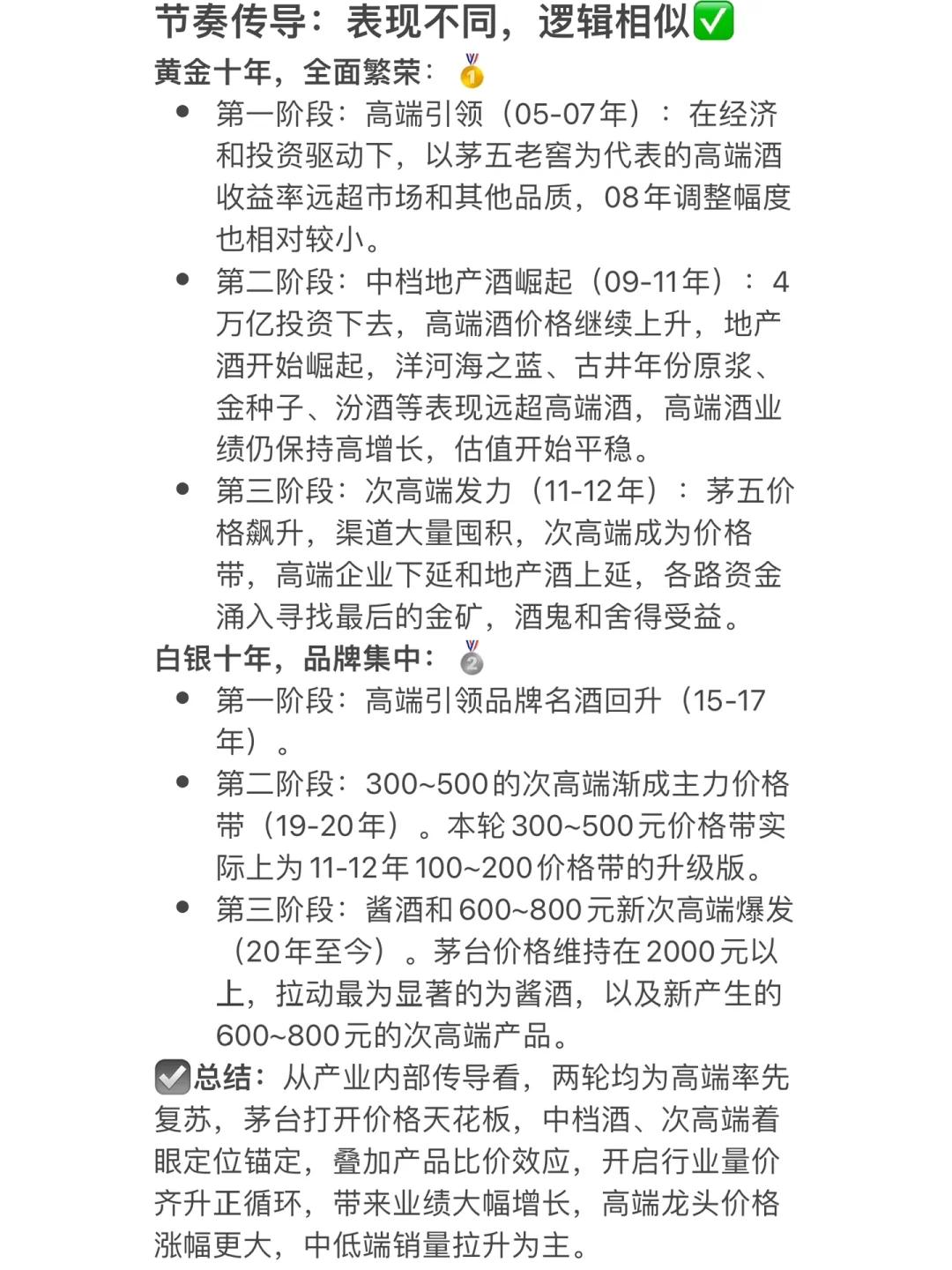 白酒研究框架整理（一）