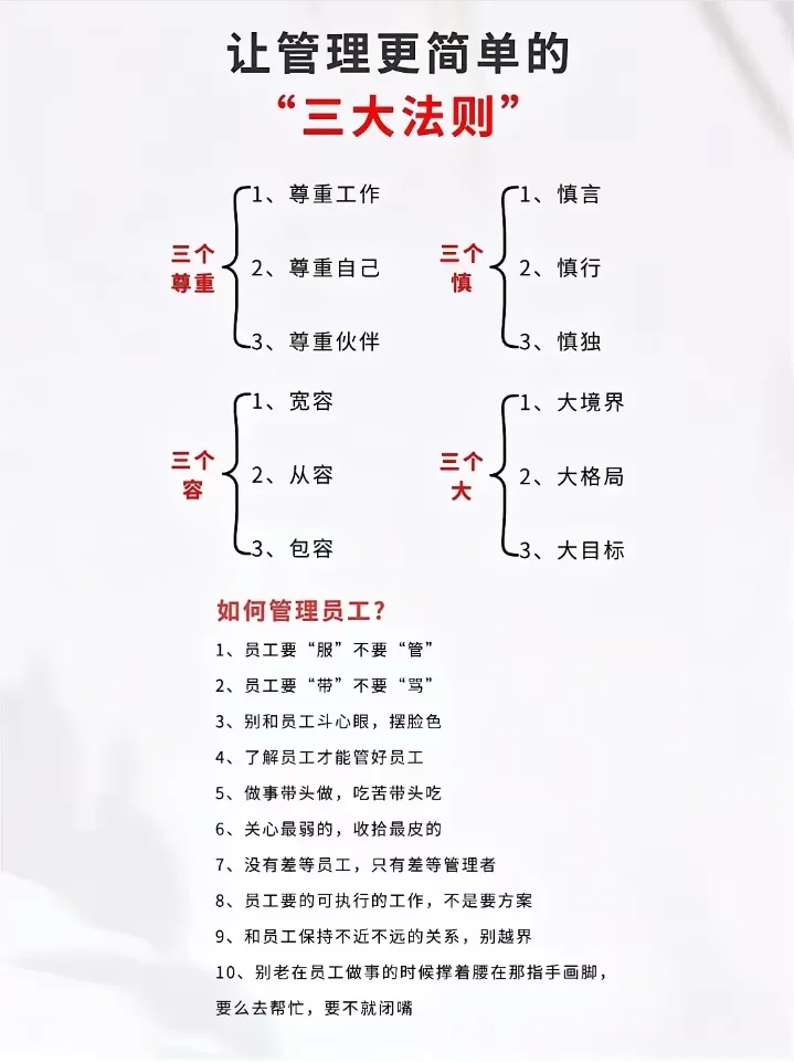 领导必看，管理中一定要牢记这些事！