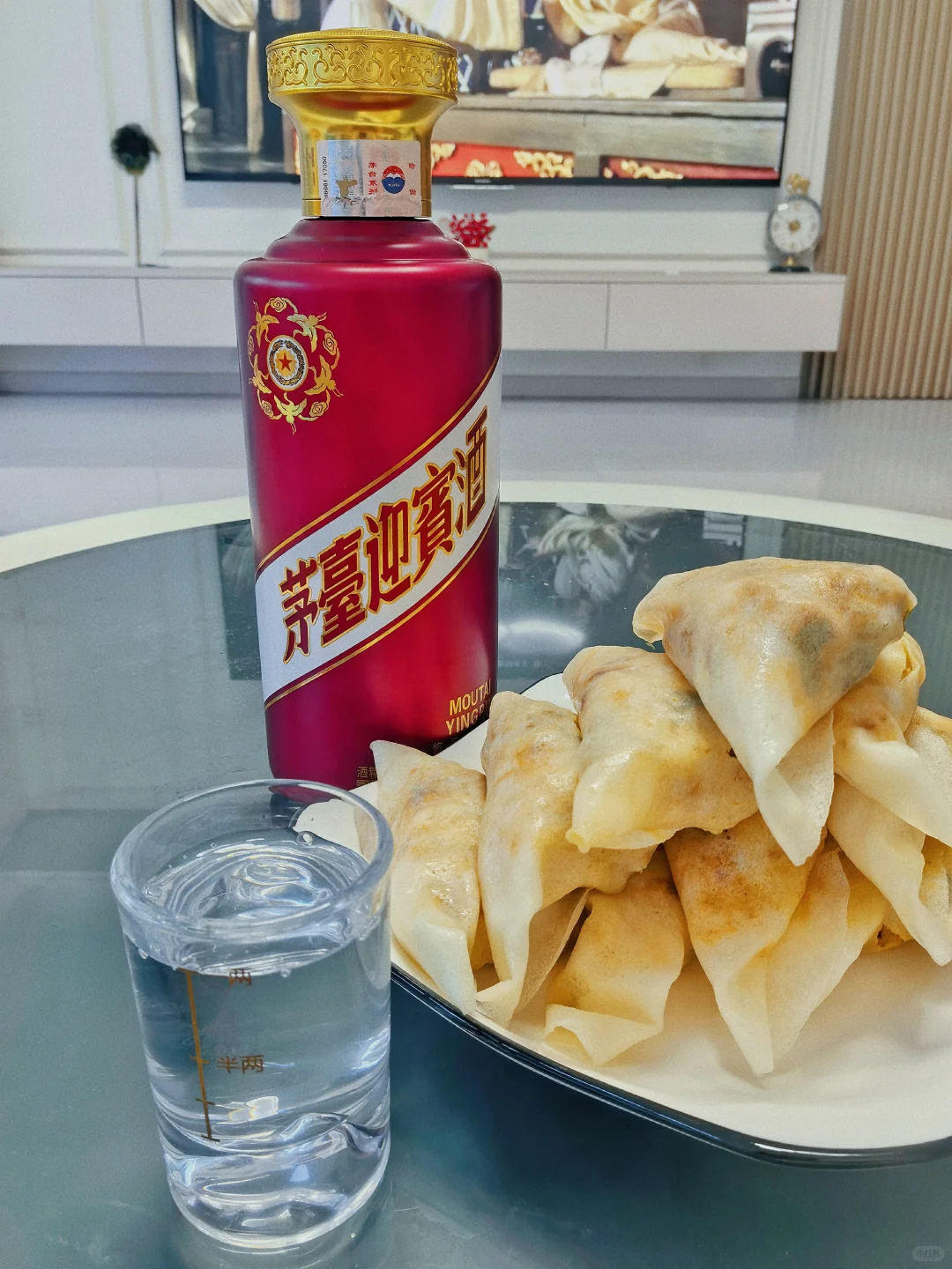 茅台紫迎宾+盘锦小卷饼＝绝绝子‼️