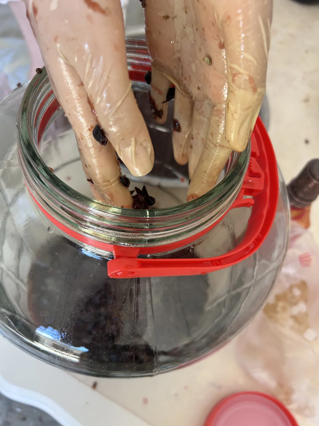 山葡萄酒开始酿制了