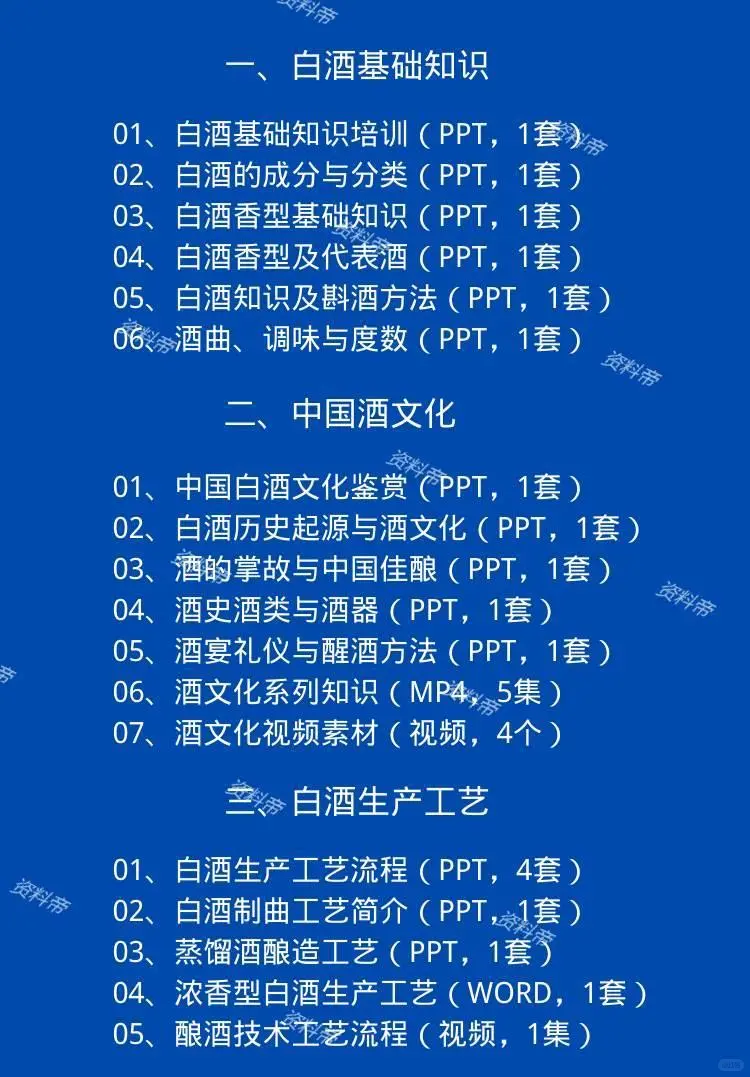 白酒基础知识培训PPT课件勾兑技术酒文化传