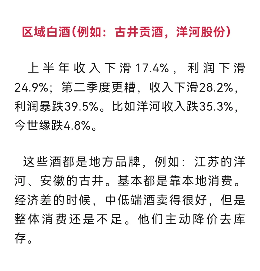 白酒行业：当前市场惨淡，等待经济好转