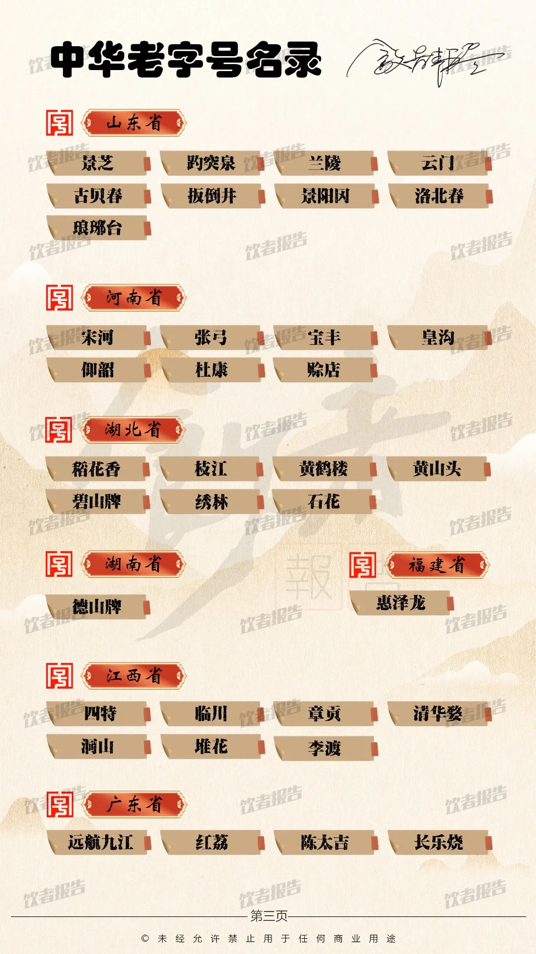 中华老字号名录