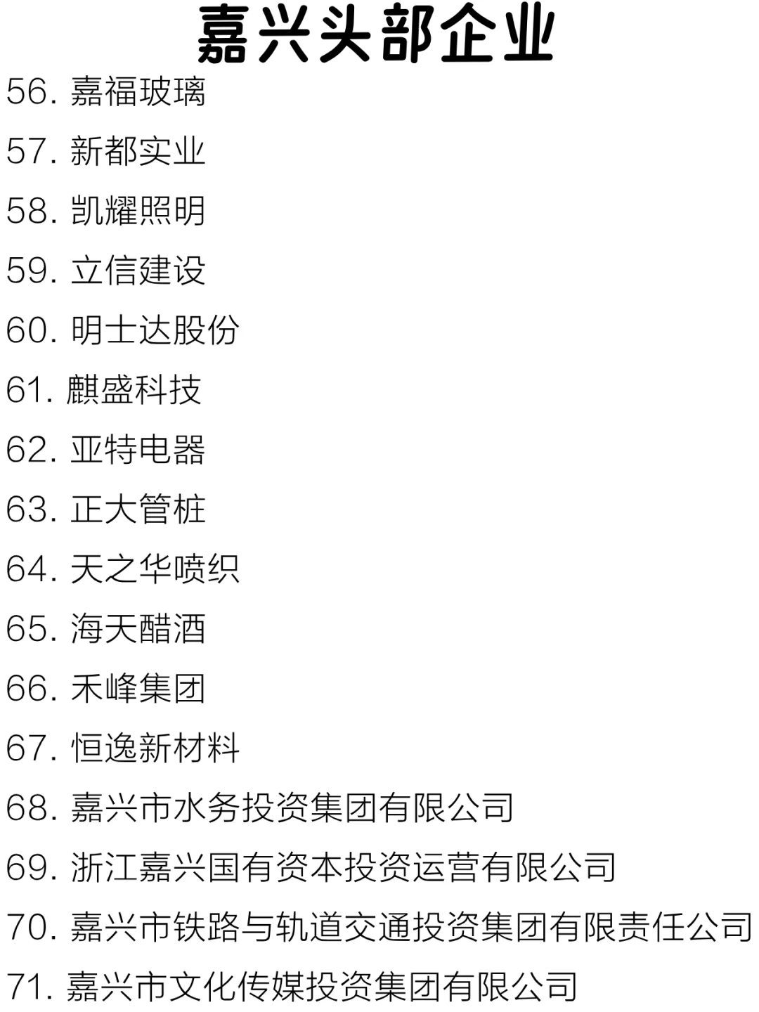 嘉兴头部企业大盘点来啦～