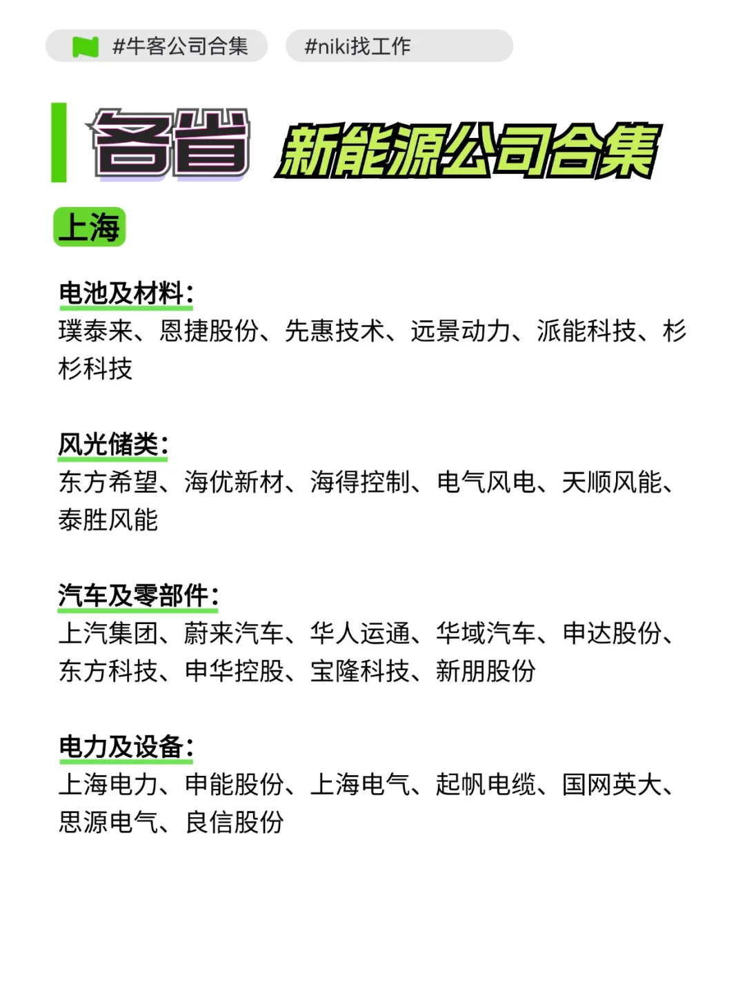 各省新能源行业公司合集！