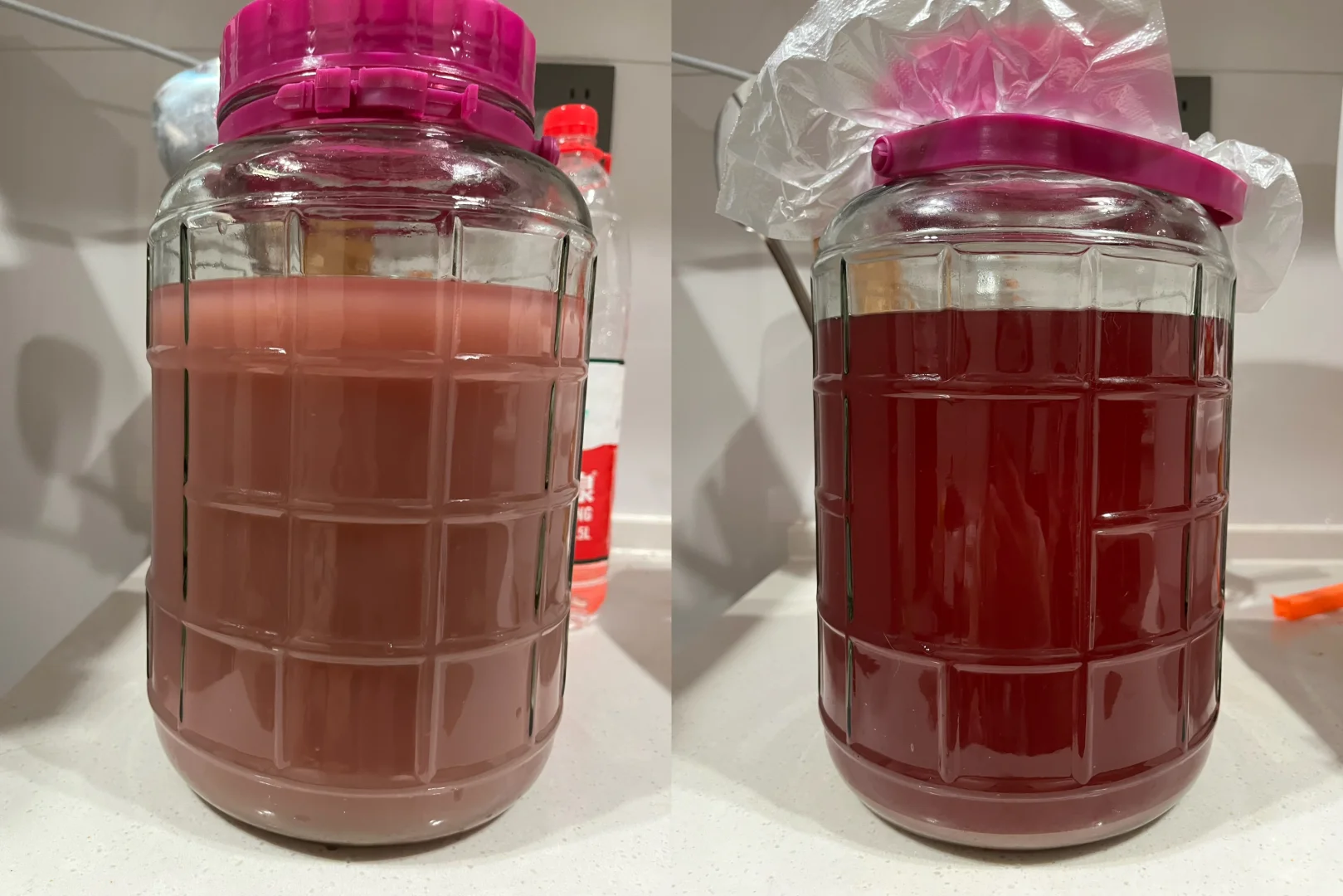 过滤四天之后对比