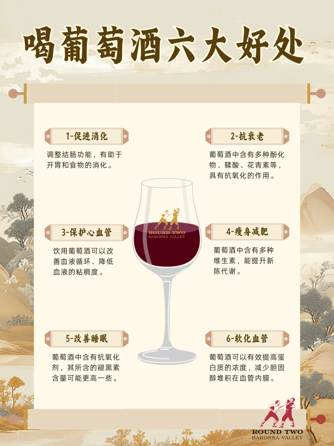 喝葡萄酒六大好处