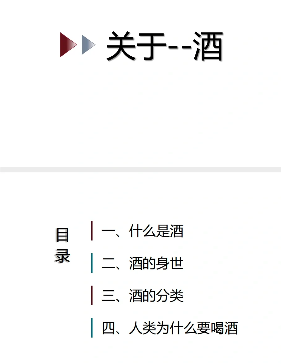 你知道什么是酒吗？酒的培训PPT