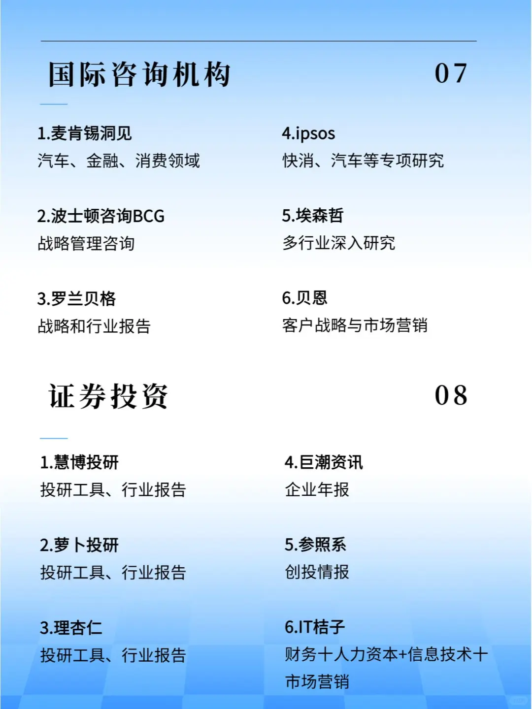 【经验分享】九大类行业数据查找网址