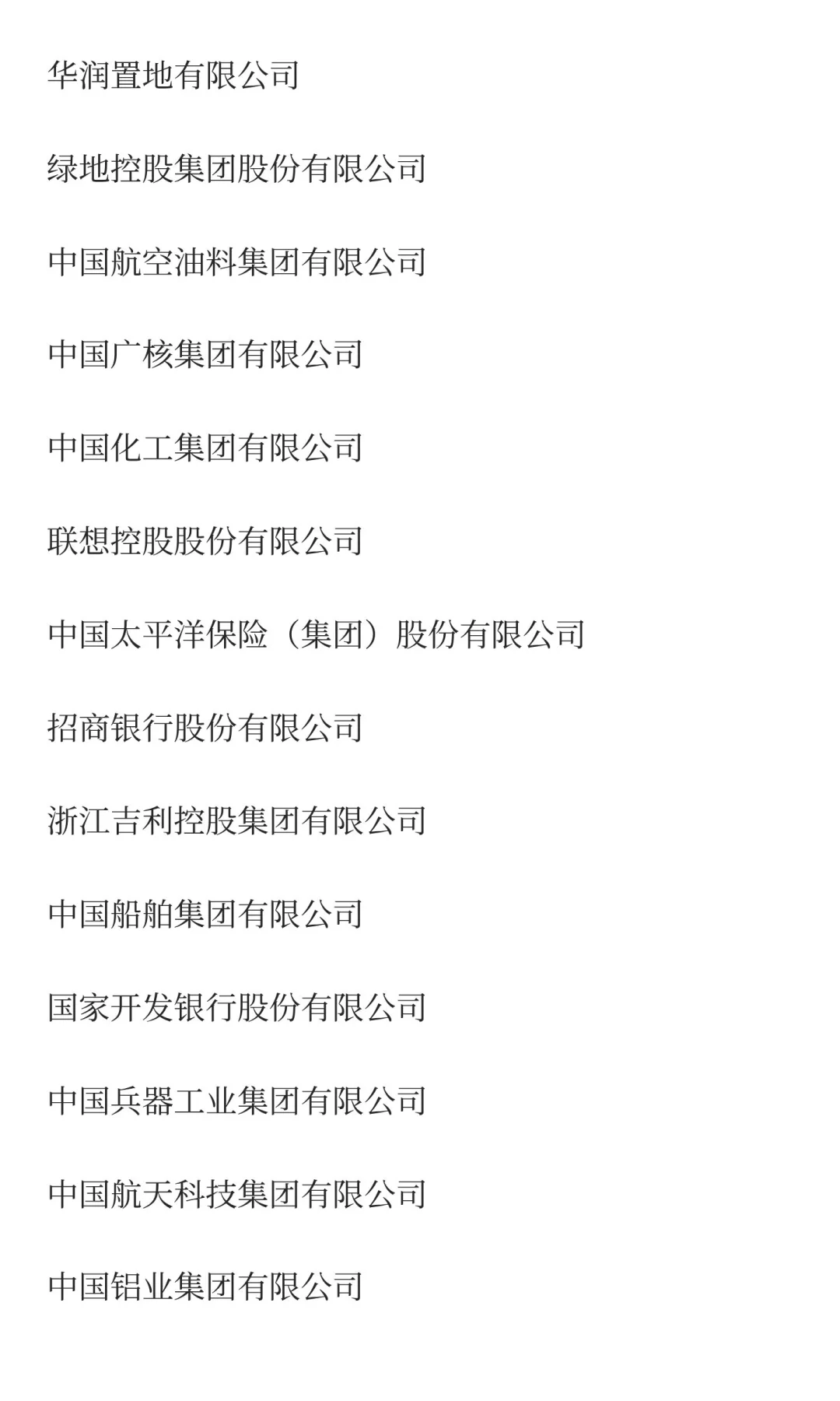 2025年中国企业500强