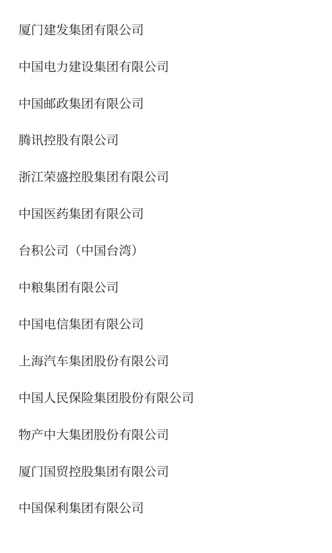 2025年中国企业500强