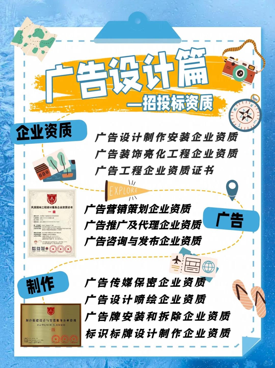 广告行业企业资质类目