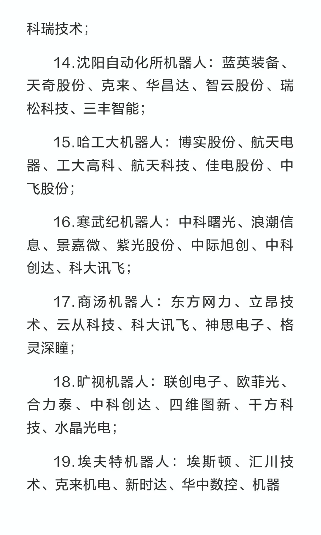 人形机器人产业链名单（2025新）