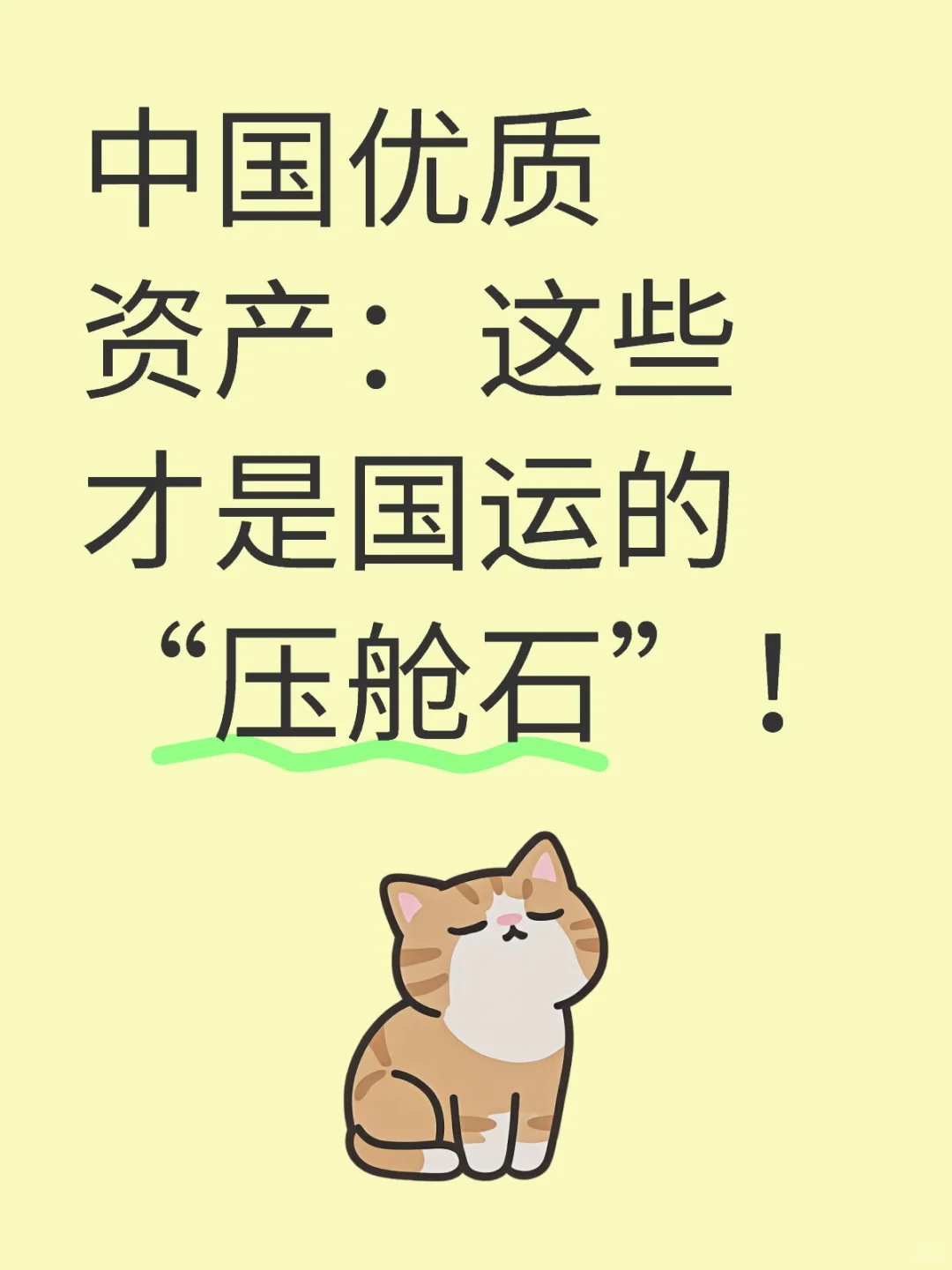 中国优质资产：这些才是国运的“压舱石”！