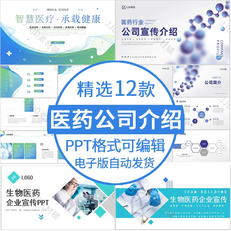 医药行业公司企业宣传模板医疗生物医药企业