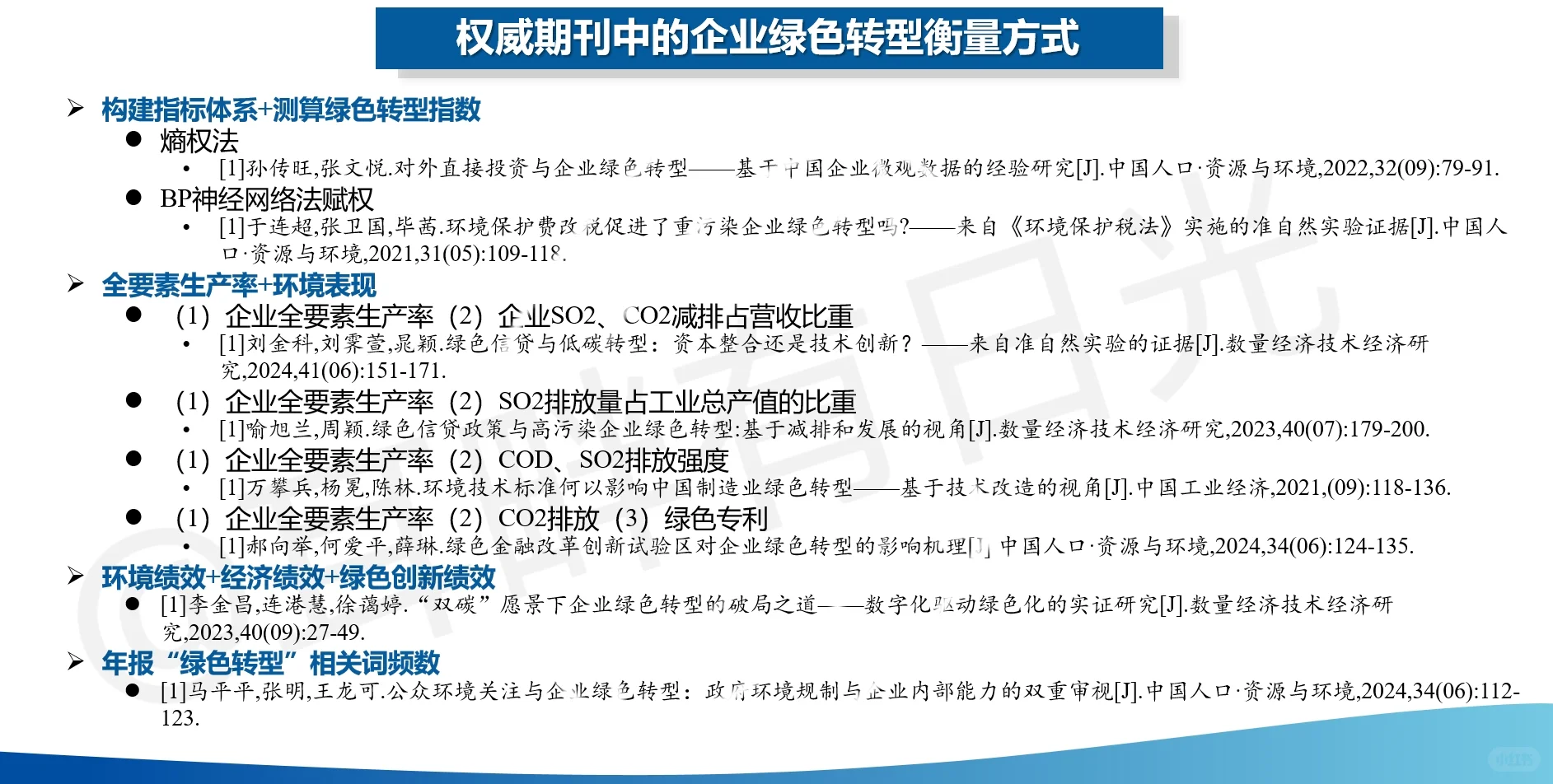 如何衡量企业绿色转型（读文献vol.2