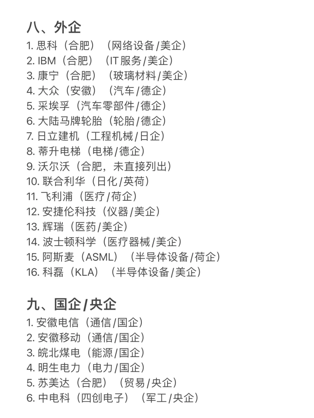 合肥值得去的头部企业