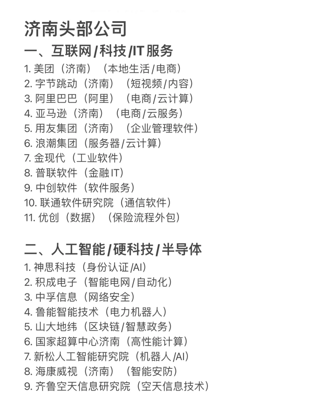 济南值得去的头部企业