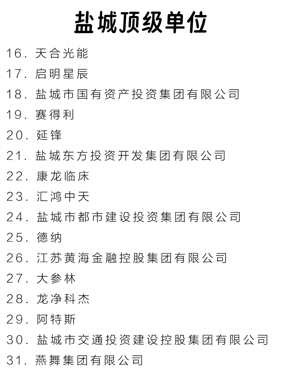 盐城顶级单位盘点来啦～