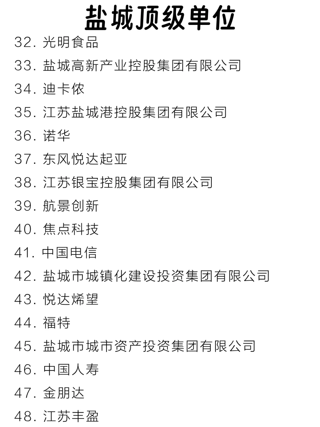 盐城顶级单位盘点来啦～