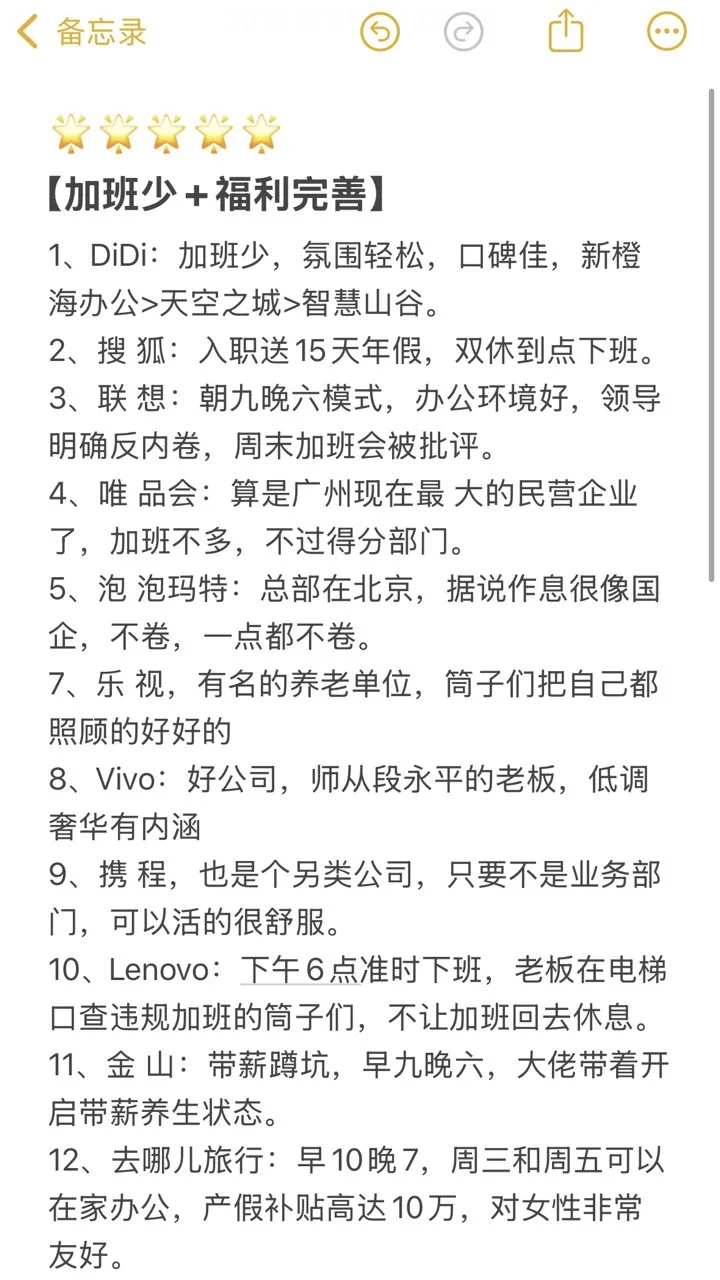 找到了适合低精力者投的舒服的大厂