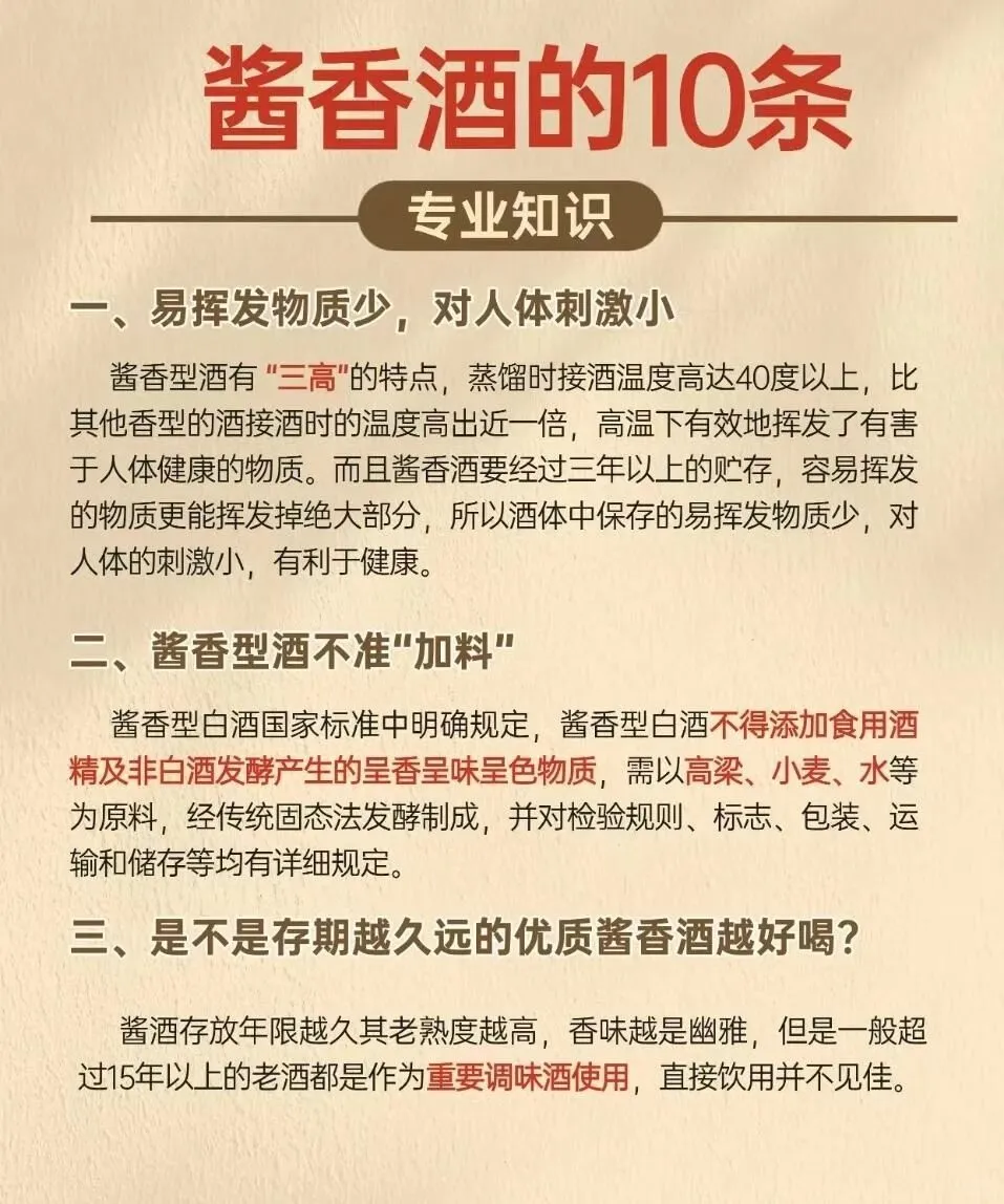 关于酱香酒得十条专业知识！！