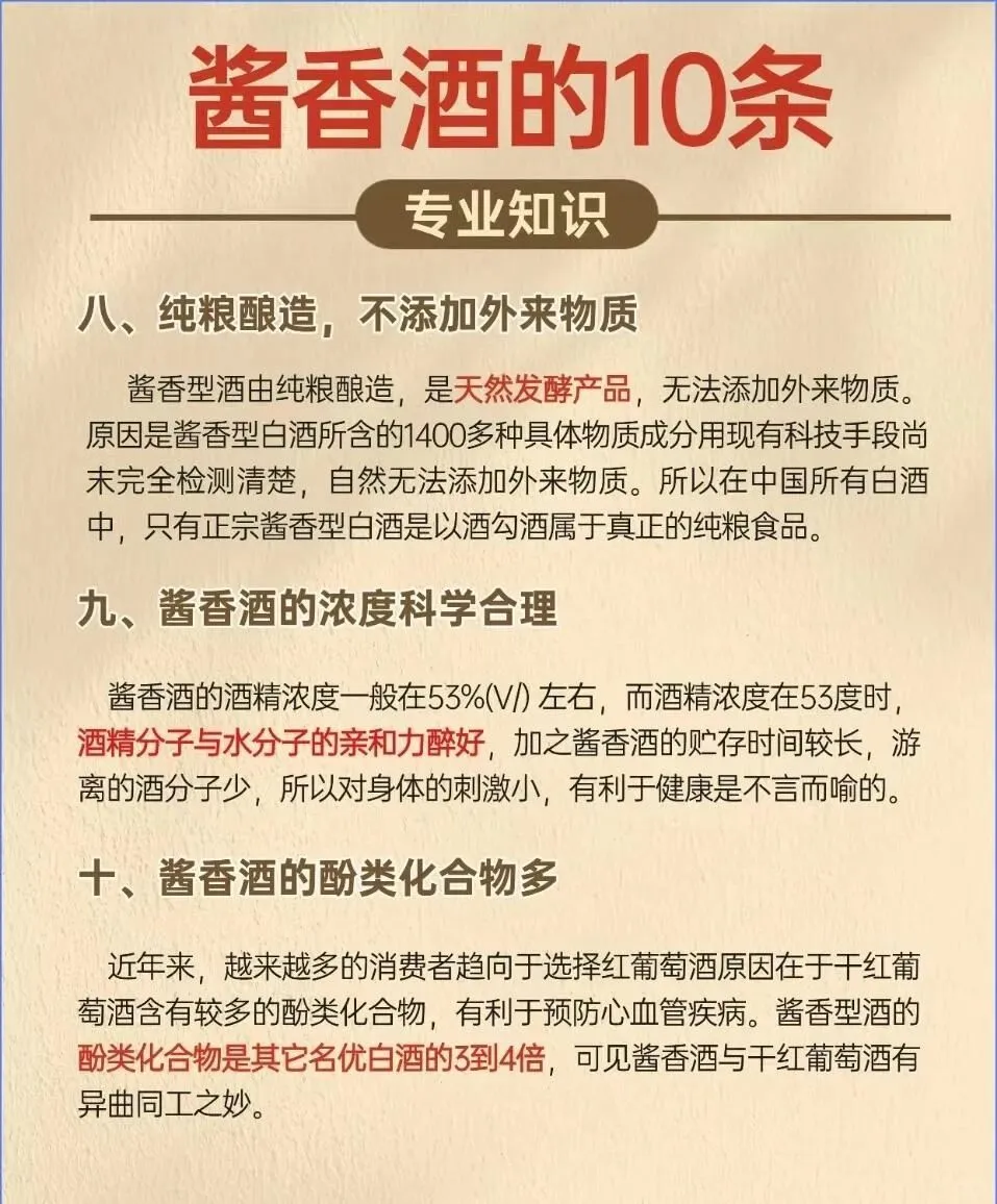 关于酱香酒得十条专业知识！！