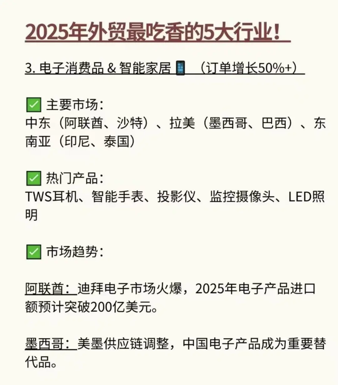 2025外贸最吃香的5大行业